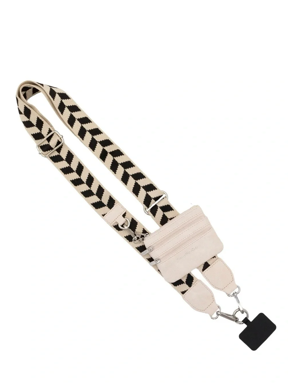 Save the Girls Clip & Go Pouch Chevron Phone Case Strap with Card